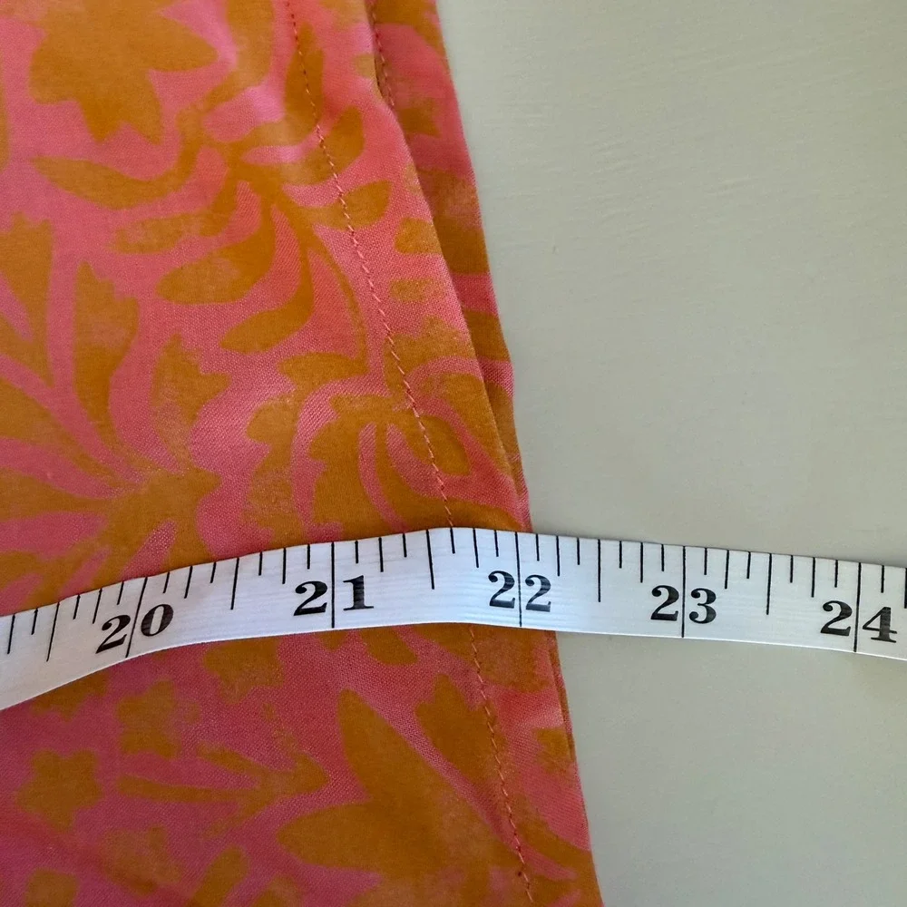 prAna Iguala Top Fresca Flora Fauna Pink Orange Floral Button Down Cropped M NEW - Picture 10 of 10